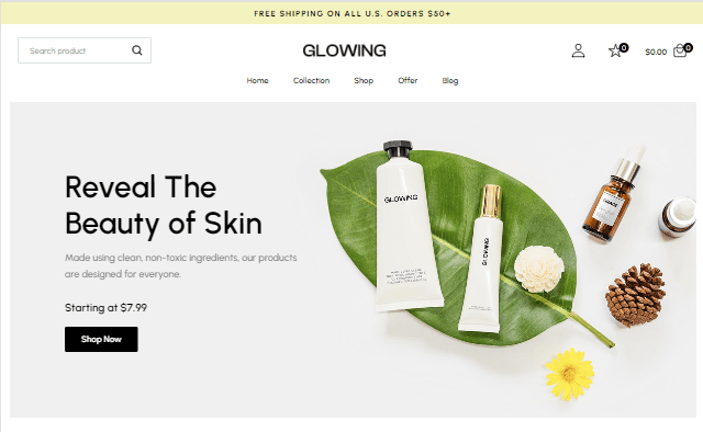 Glowing (Ecommerce Website)