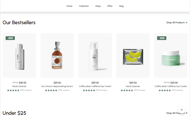 Glowing (Ecommerce Website)